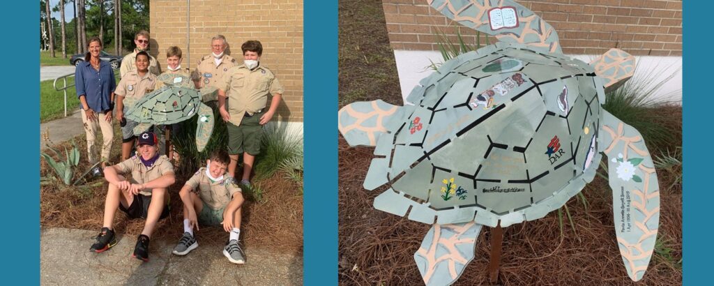 Sea Turtle Sculpture made by Boy Scout Troop 0347