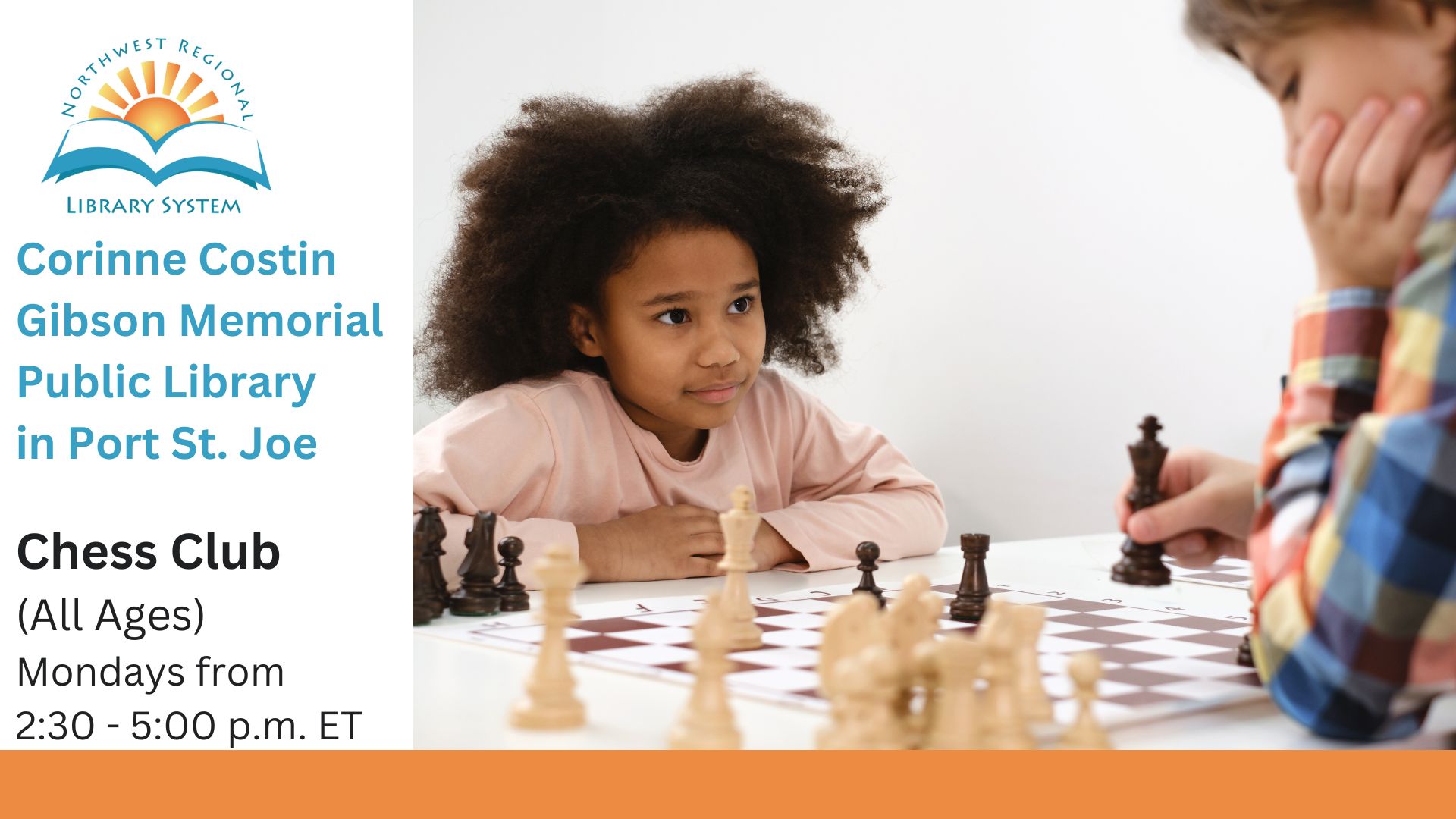 Young girl playing chess