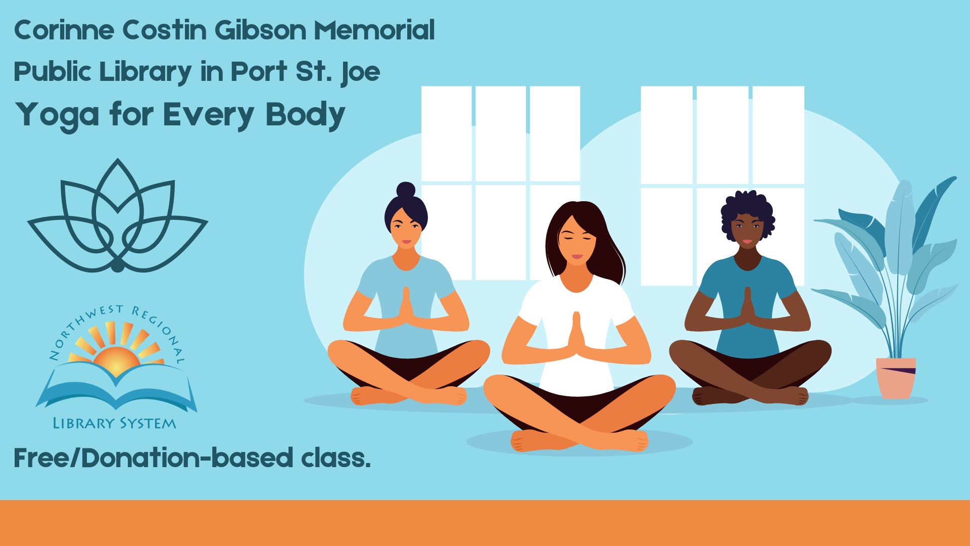 Yoga illustration with three women