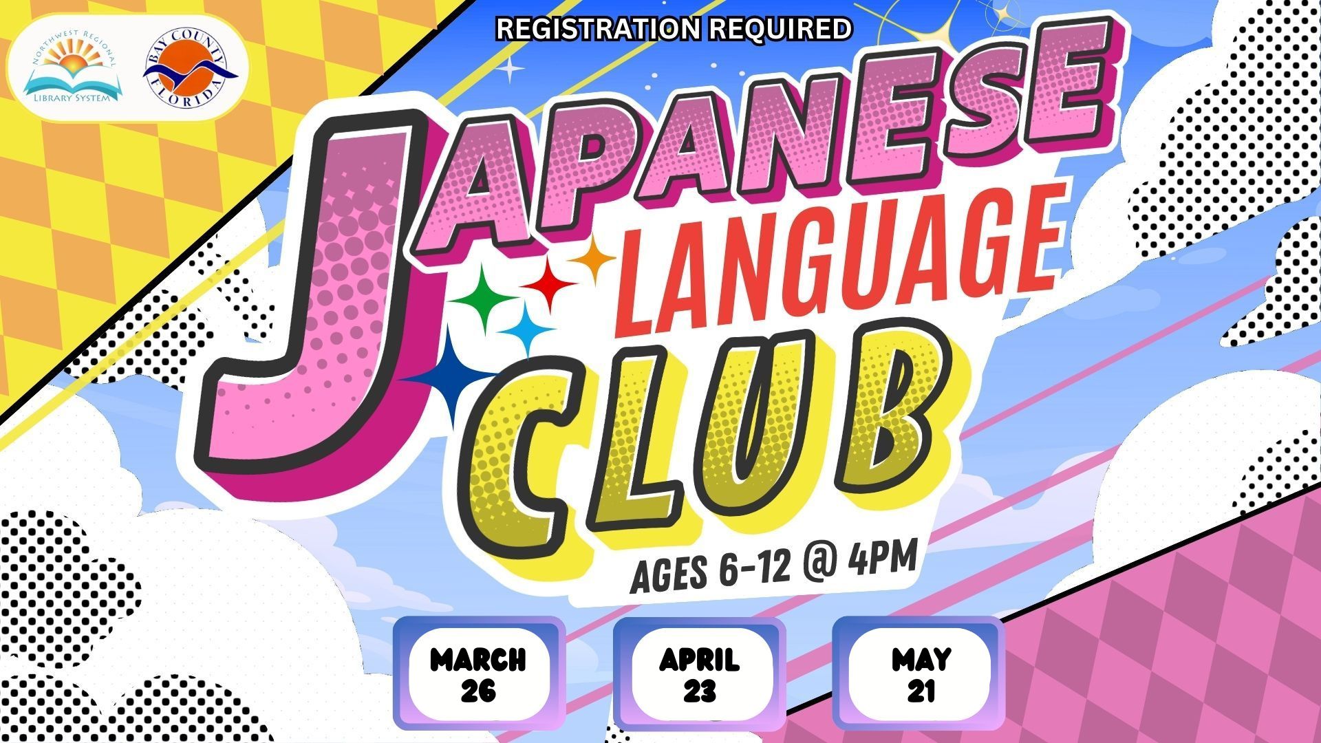 Japanese Language Club in fun lettering